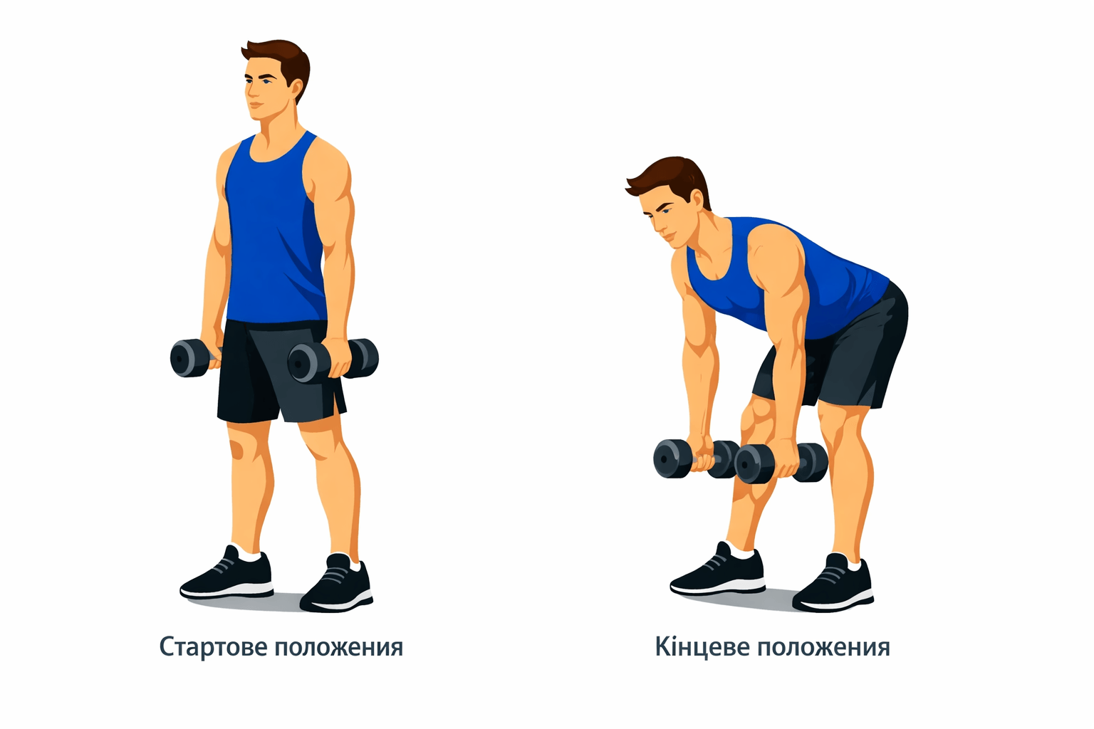 Румунська тяга з гантелями для задньої поверхні стегна і сідниць вдома
