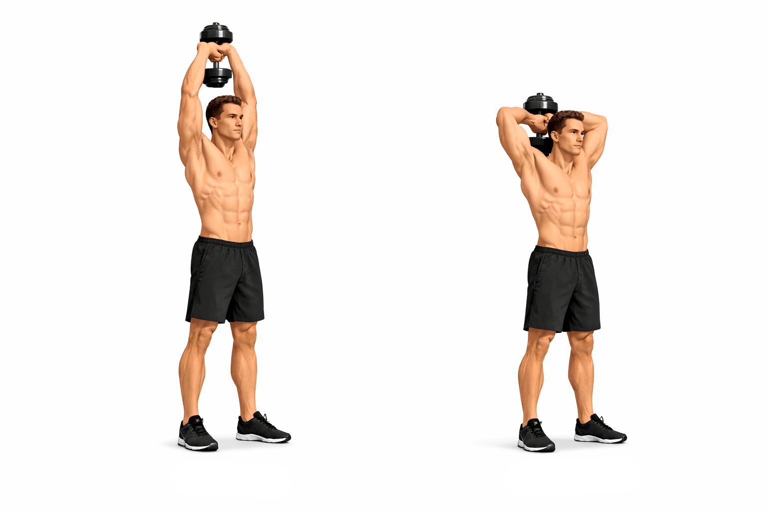 Французький жим з гантеллю для трицепса Французький жим з гантеллю для трицепса